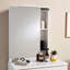 Silender 1 Drawer Dressing Table with Sliding Vanity Mirror and Stool Set-1575144614