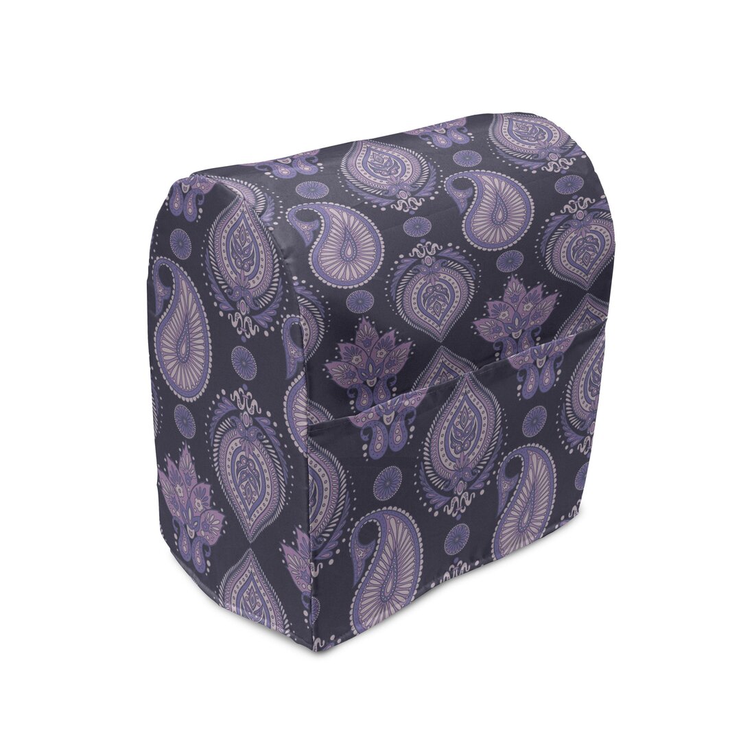 Abdeckung für Standmixer, Vintage Blumen Oriental, Paisley, Aubergine Lavendel