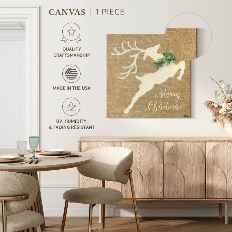 Lelend Merry Christmas Reindeer, 36" H x 36" W