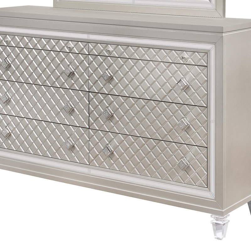 TABOURET CHAMPAGNE CROSS GLAM (Commode