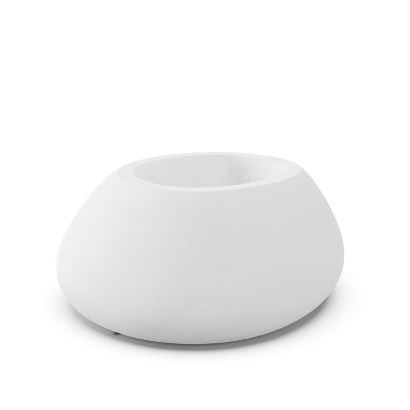 Stone Planter, 11.75" H x 26.5" W x 24.5" D, White