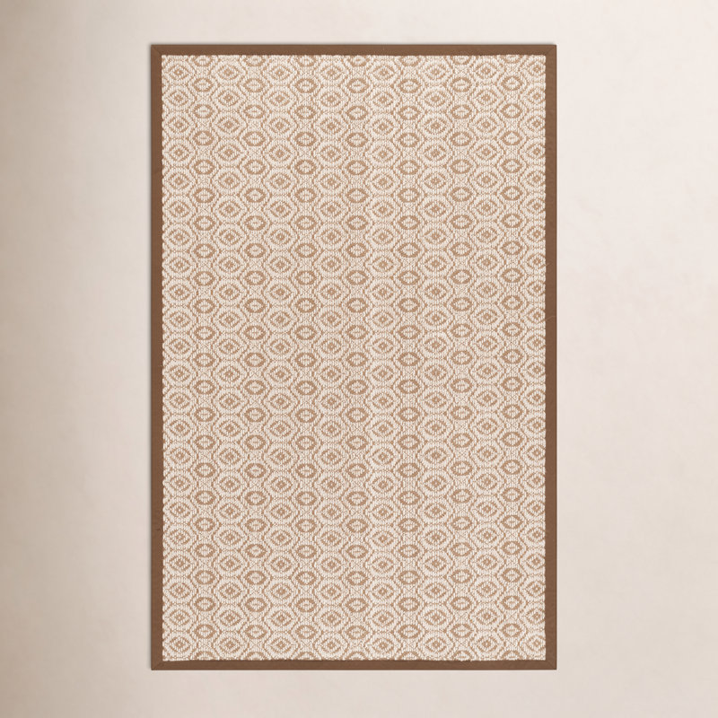 Jacquard Geometric Sisal Rug, Rectangle 9' x 12'