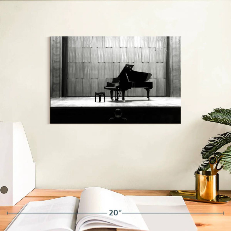 Abarca Black Grand Piano, 8" H x 12" W