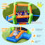 Jeu gonflable 77,5 "x P 98,5"