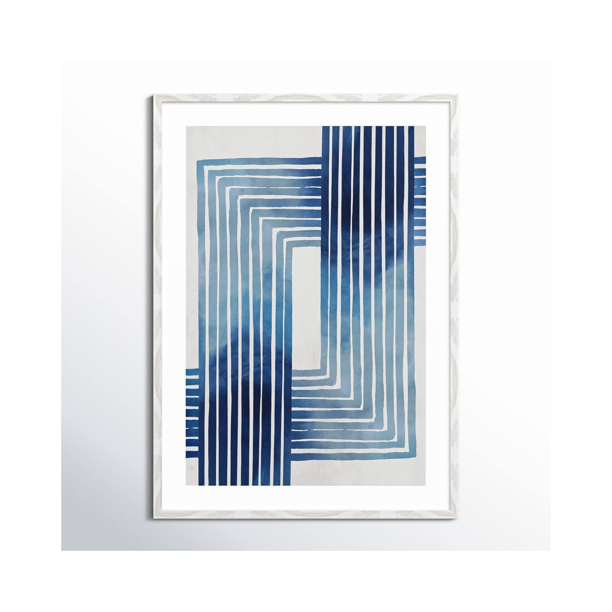 In Unison by Eva Watts - Painting Print, 35.5" H x 25.5" W x 0.75" D, White Wood Framed Paper