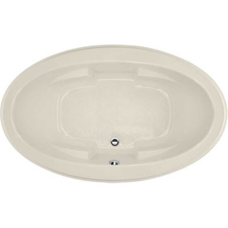 Nina 72'' L Soaking Bathtub, Biscuit, Matte Black