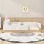 Lit plateforme simple tapissier avec coussins-778274229
