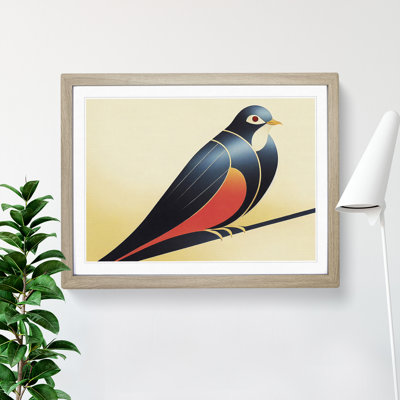 Dove Bird Deco Abstract - Single Picture Frame Print