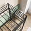 Structure de lit simple au-dessus de métal - support solide, sans sommier, lit superposé noir avec structure et espace requis