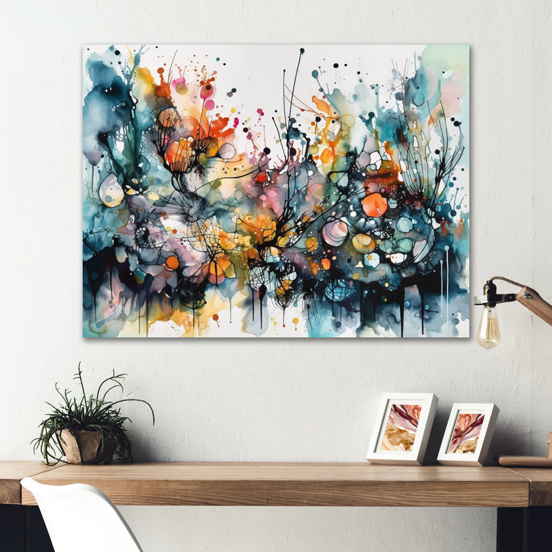 Captivating Boho Dance II - Art mural abstrait en métal, H 12 po x l 20 po