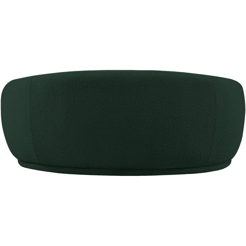 Hyde Rolled Arm Chesterfield Sofa, Green Boucle Fabric, 27.5"H x 64"W x 38"D