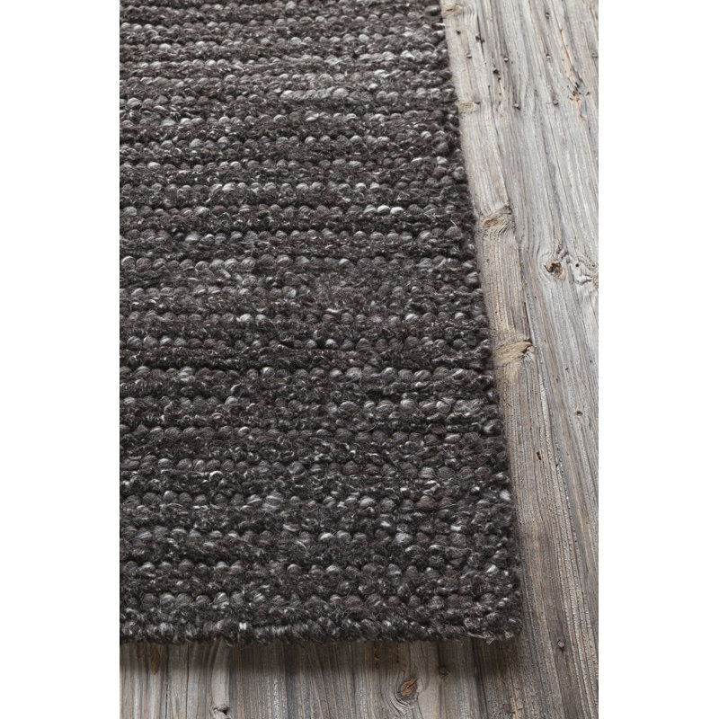 Anni Black/Gray Area Rug, Rectangle 5' x 7'6"