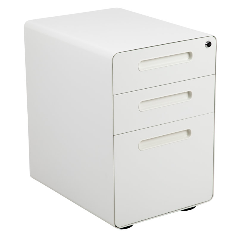Rangement à 3 tiroirs Concho, Blanc