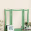 Ensemble de meuble-lavabo moderne avec miroir pliable, tiroirs de rangement et tabouret, placage en panneau de fibres à densité moyenne, vert