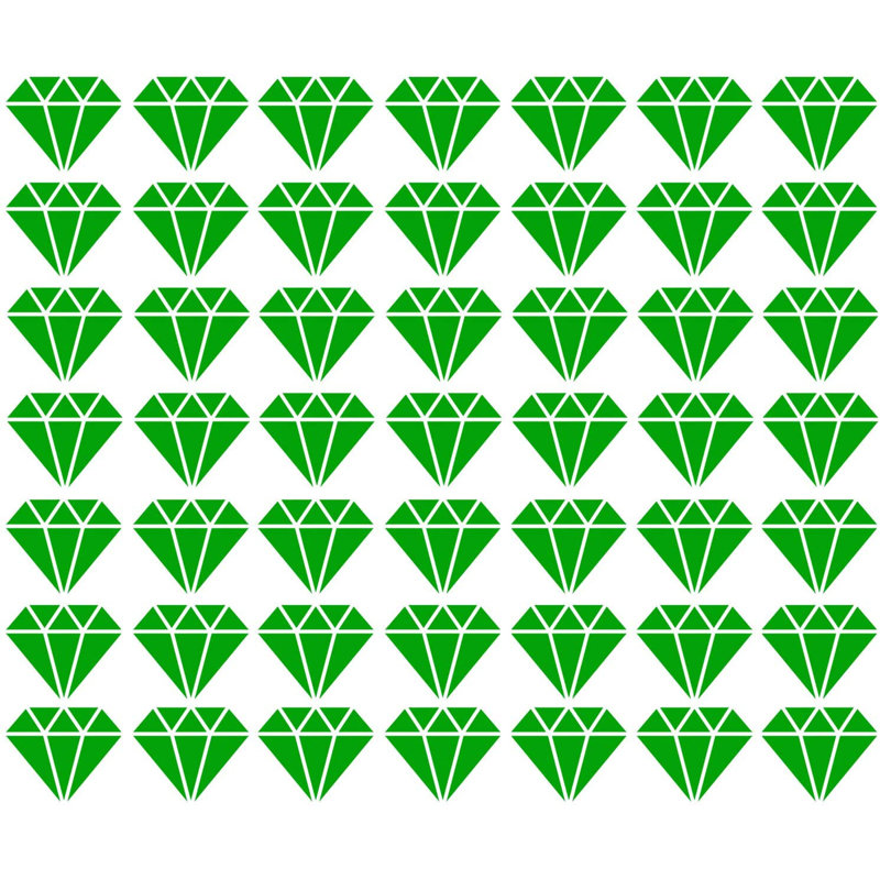 Décalcomanie murale Diamond, Vert