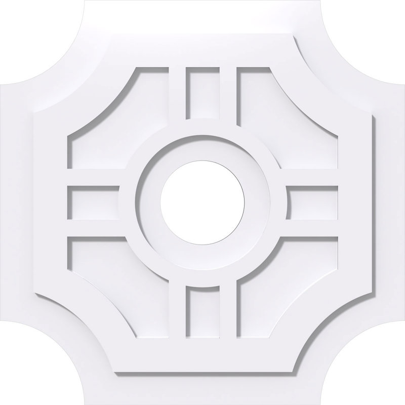 Médaillon de plafond contemporain en PVC Haus Haus, H 1 po x l 24 po x P 24 po
