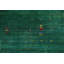 Tapis vert en laine de style Gabbeh vert 5 x 8