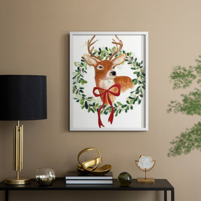 «Woodland Holiday Collection B», reproduction encadrée - bois massif