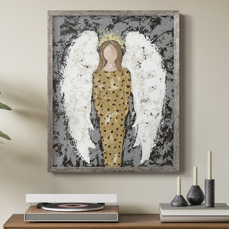Angels Chacun III, reproduction encadrée - bois massif, H 21 po x l 17 po
