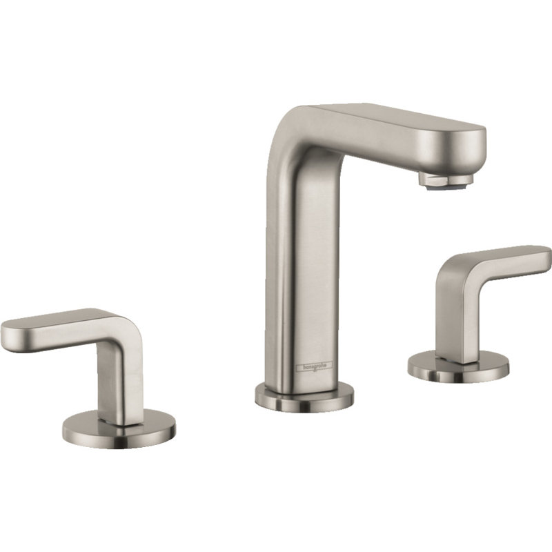 Robinet pour salle de bain à deux poignées Metris S, Nickel brossé