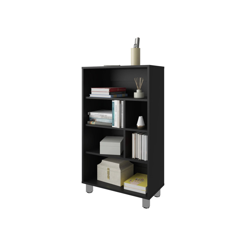 Bibliothèque avec six tablettes, Noir