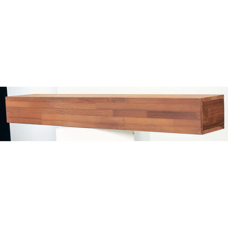 Cheminée suspendue rustique en bois massif de 183 cm (72 pouces) pour la décoration intérieure, support invisible, charge statique de 50 kg et allure élégante et sophistiquée.
