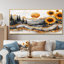 Dorvil Sunflowers Landscape Into A Crystal Winter Landscape II - tournesols, art mural