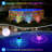 Solar Floating Pool Lights, 7.6" Dynamic Upper And Lower RGB Colour Changing Floating Lights For Pool, IP68 Waterproof Solar Pool Light That Float Decor Hot Tub Party Wedding Pond Garden Yard