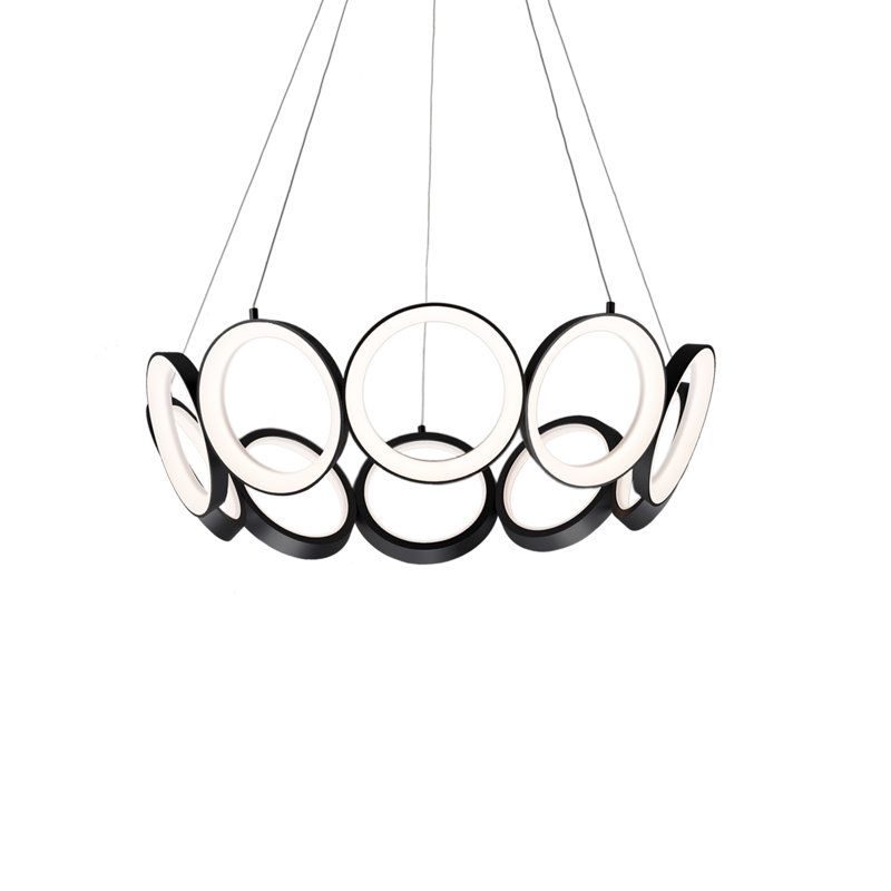 Oros 10 - Light LED Chandelier, Black