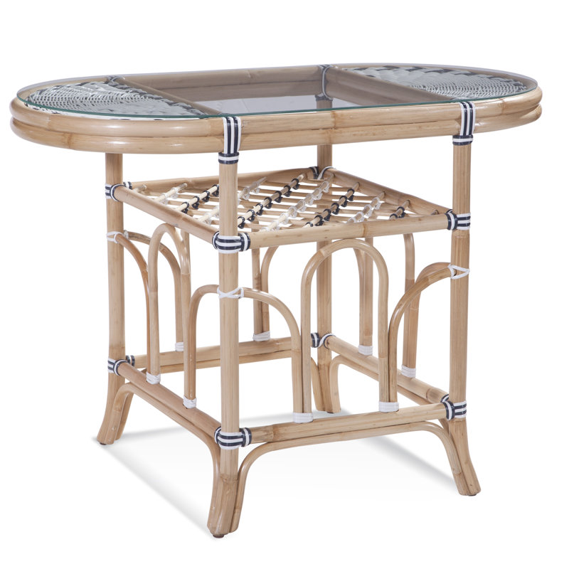 Pier Point Oval Glass Dining Table