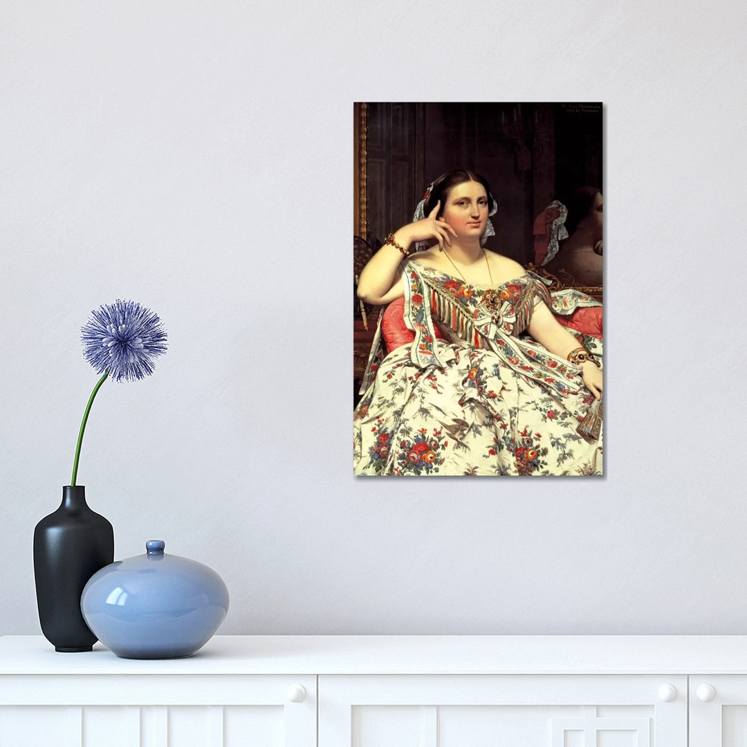 Madame Moitessier by Jean-Auguste-Dominique Ingres - Wrapped Canvas Painting