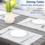 Ensemble de salle à manger d'extérieur en osier 7 pièces, canapé modulaire à 9 places avec coussins gris et table de salle à manger pour jardin
