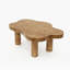Table basse moderne en forme de nuage, équipée de 4 pieds ronds pour assurer la stabilité structurelle, convenant à la décoration du salon, des appartements et des petits espaces avec un motif de nœuds d'arbre-130149514
