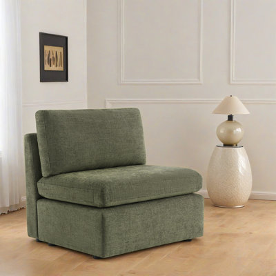 Winfree 34'' Upholstered Armless Chair For Sectional Sofa