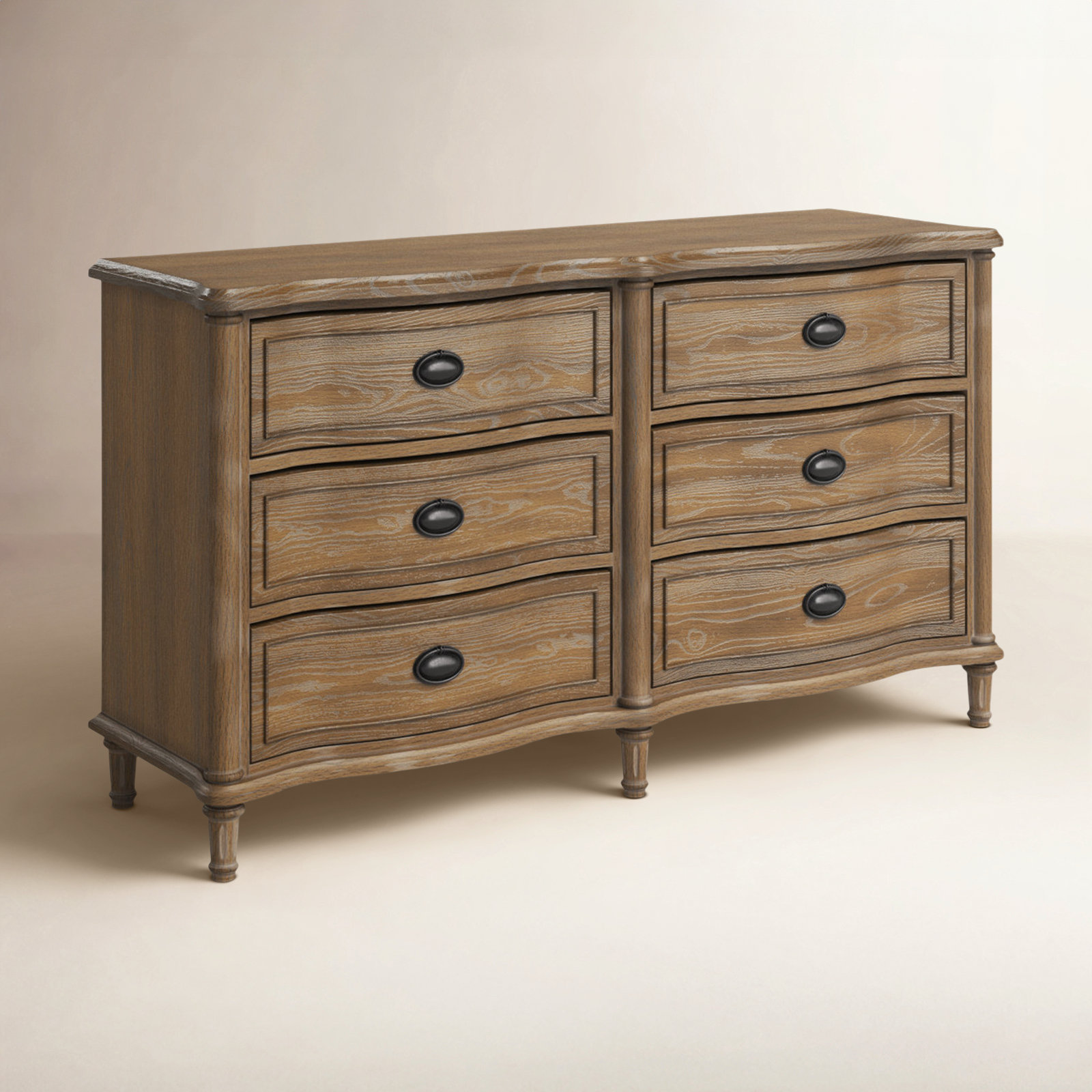 Watson 64" Oak Dresser, Studio Gray