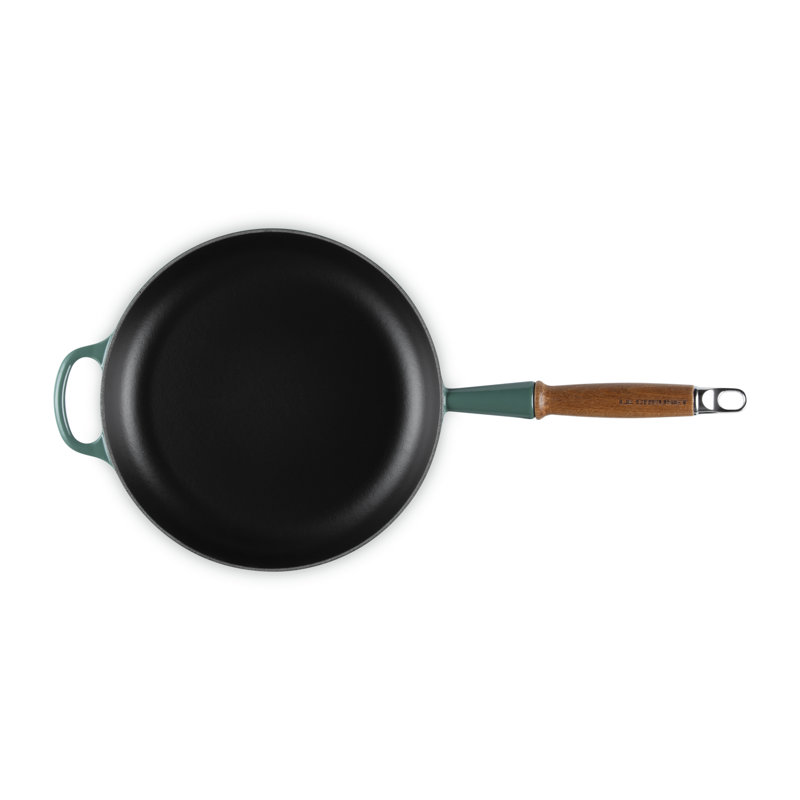 Le Creuset Enameled Cast Iron Alpine Wood Handle Fry Pan, 2.25Qt. - Flame, Artichaut