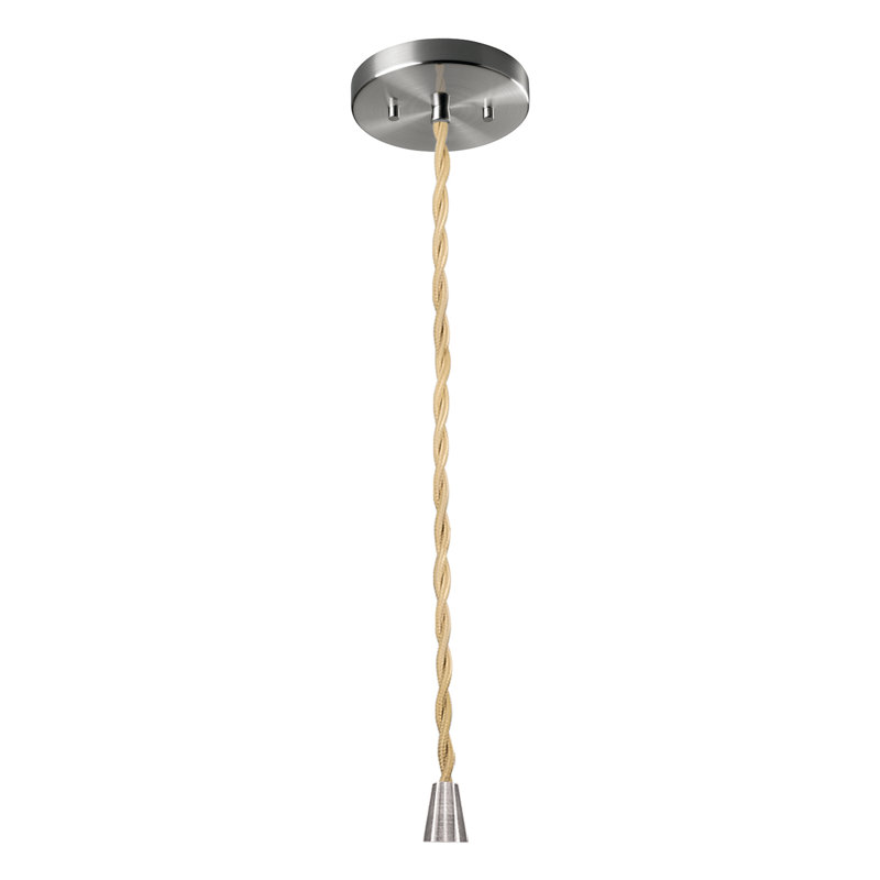 Luminaire suspendu à 1 lumière Aschwin, H 9,25 po x l 12,25 po x P 12,25 po, Bleu ciel, Nickel brossé