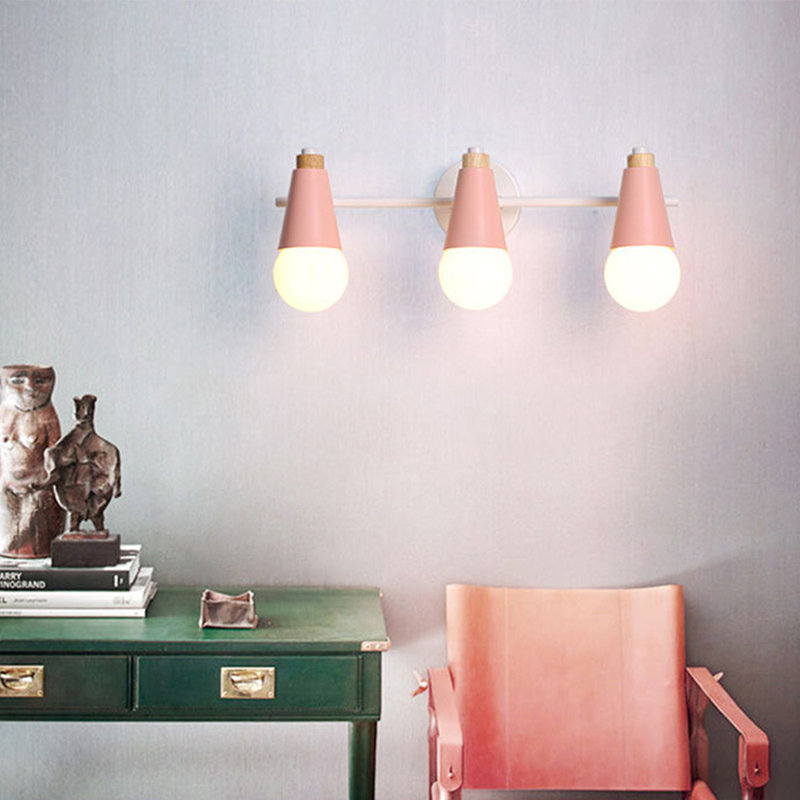 Éclairage pour meuble-lavabo couleur 3 lumières, Rose