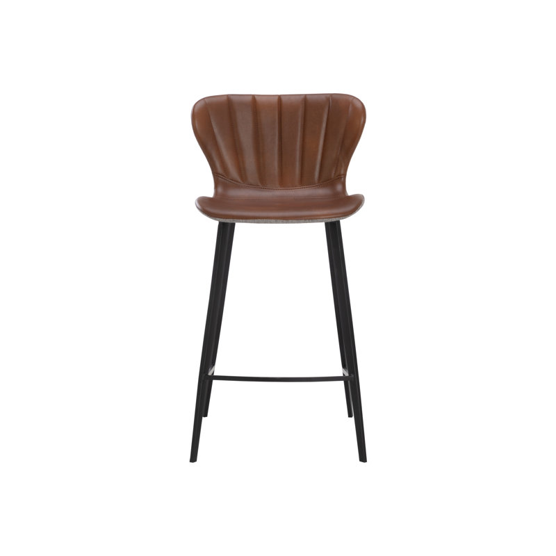 Arabella Upholstered Bar Stool, Brown, Bar Stool (30" Seat Height)