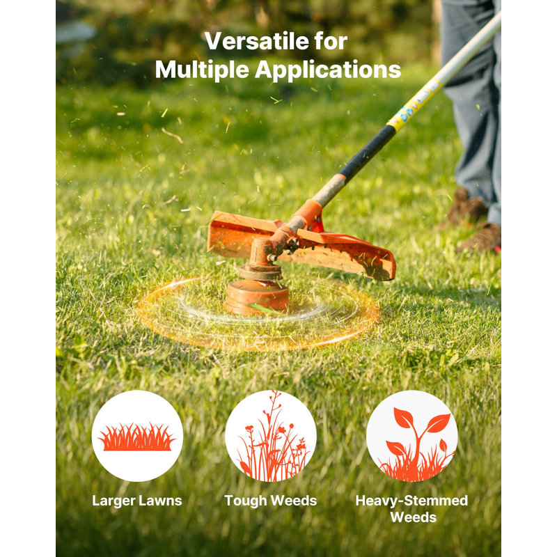 Fil de coupe 0,095 po 1280 pi, corde orange robuste pour les mauvaises herbes, ligne de remplacement universelle en nylon de qualité supérieure avec conception torsadée, convient aux professionnels et aux propriétaires