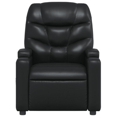 vidaXL Leather Massage Recliner Chair, Adjustable Backrest & Footrest