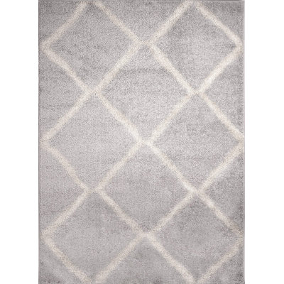 Tapis géométrique crème