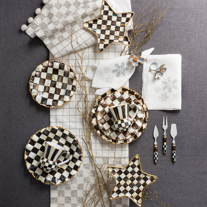 Courtly Check® Ceramic Fluted Dinner Plate