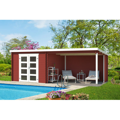Lasita 275 - 20 x 10 Ft. Summerhouse With An Undercover Canopy (28mm)