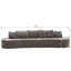 Canapé modulaire incurvé moderne 138,6 po avec éponge entièrement compressée haute densité, ensemble 2 pièces, entièrement assemblé faisant face à la gauche / à la droite, pour le salon, le salon-556726269