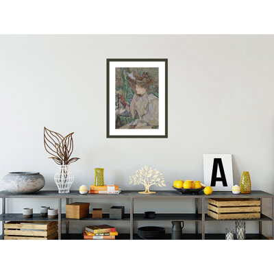 «Woman with Gloves» par Henri de Toulouse-Lautrec - Impression Giclée sur cadre