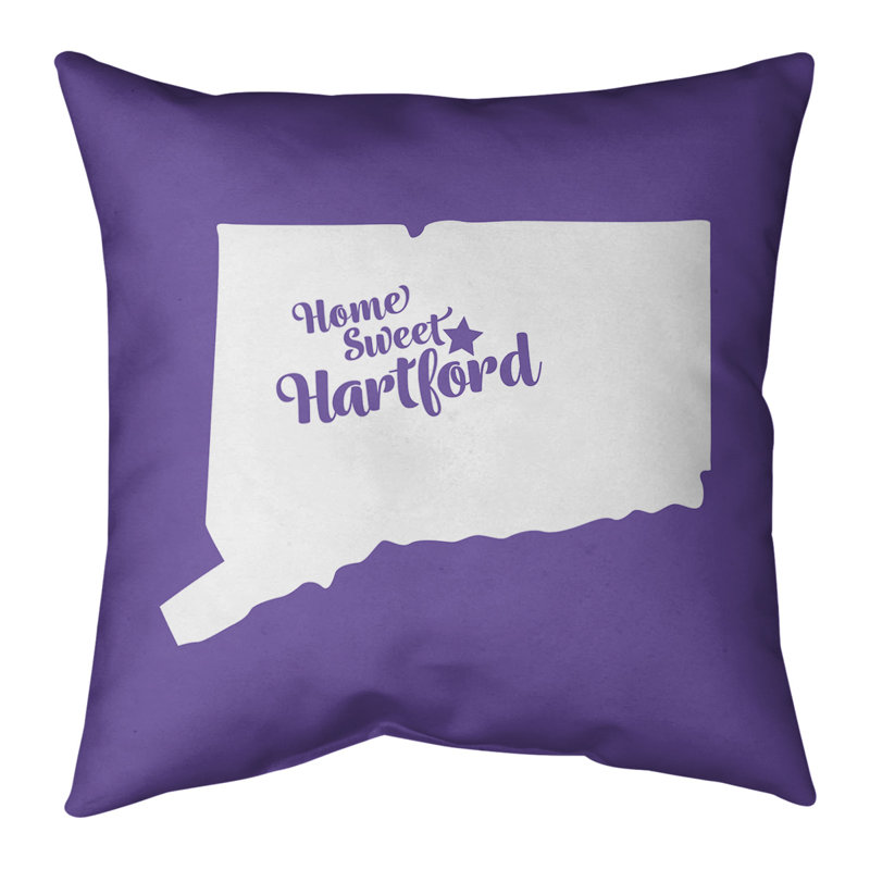 Coussin connecticut, 26 po x 26 po, Mauve, Hartford