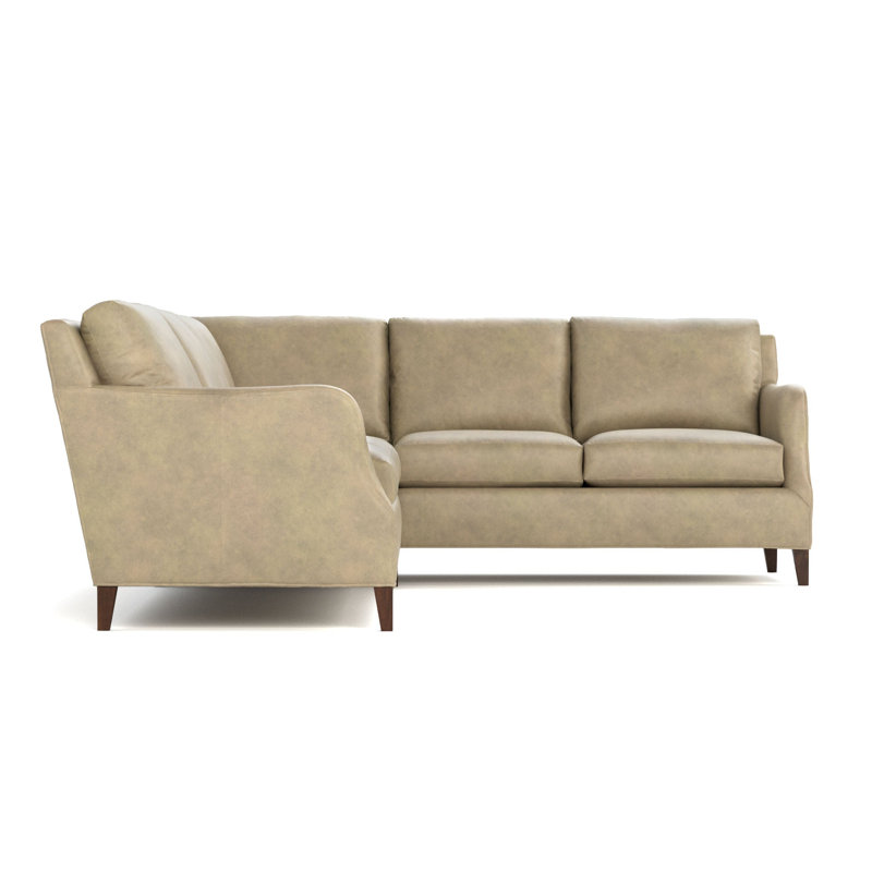 Canapé modulaire Harper, Cuir véritable Alameda Stonewash