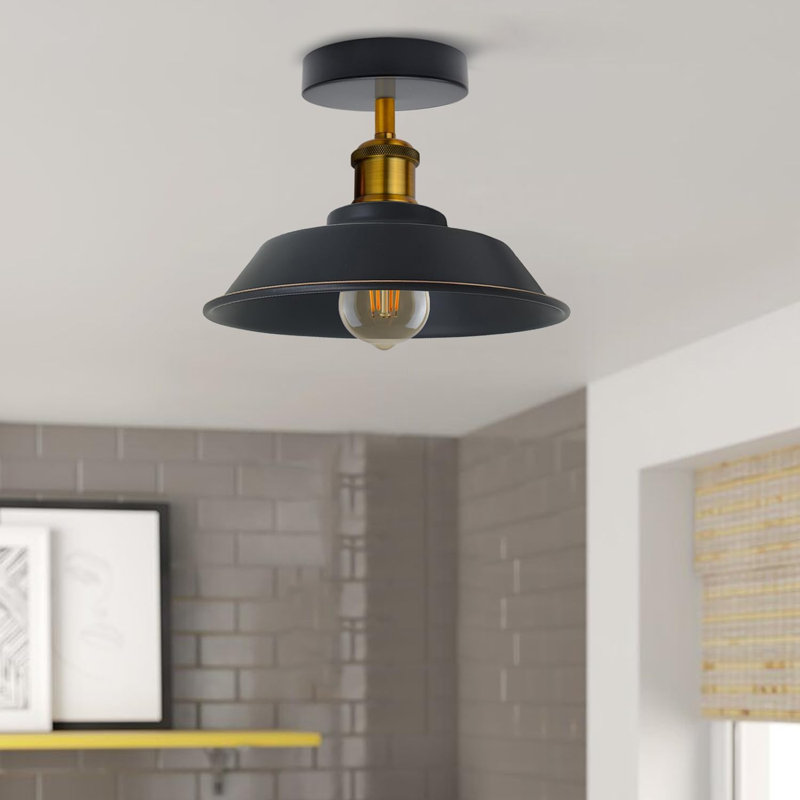 Semi Flush Mount, Black