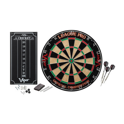 Viper League Pro Sisal Bristle Backboard with Darts